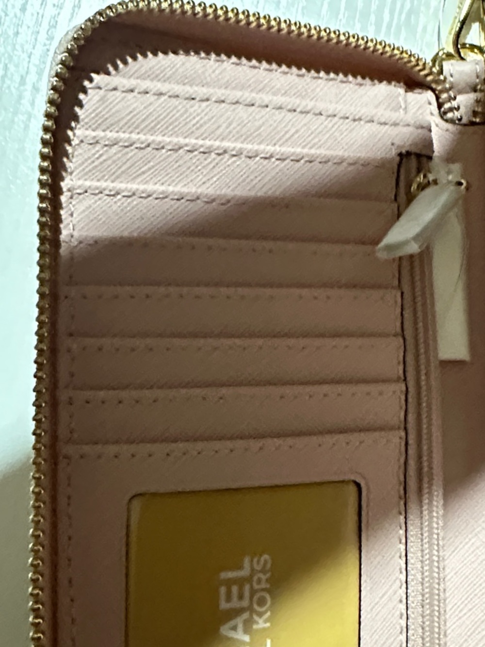 Michael Kors Dusty Pink Pebbled Leather Wristlet Wallet - Picture 16 of 16